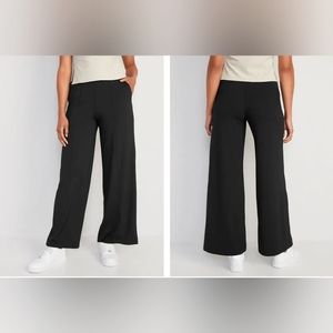 High waisted wide leg, stretchy lounge pants